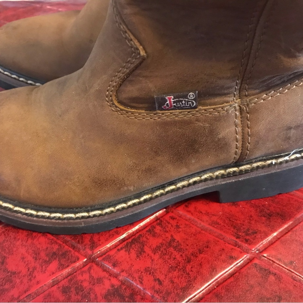 JUSTIN BOYS' ROPER WESTERN BOOTS - ROUND TOE - Picture 3 of 10